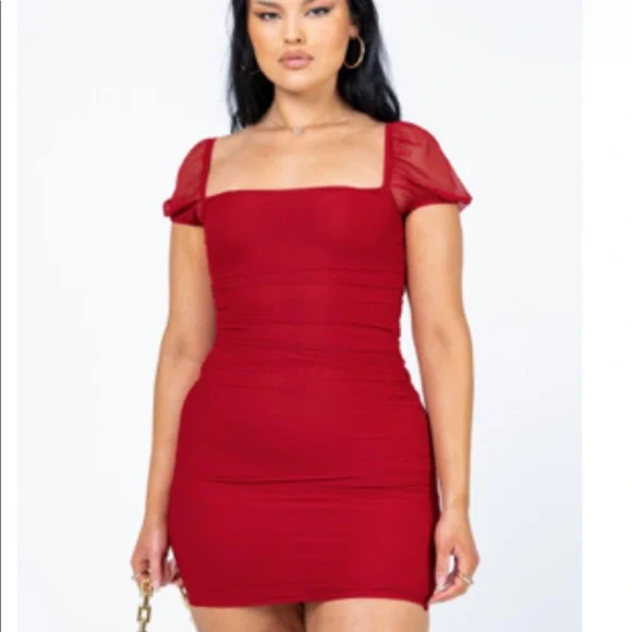 open lace back dress Hailey Strapless Faux Leather Minidress in Burgundy main image 0